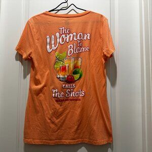 Margaritaville Orange Tee Shirt Womens L